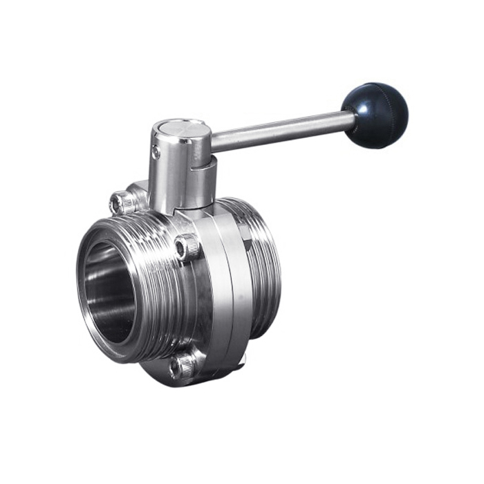 Food Grade Stainless Steel Threaded Butterfly Valve