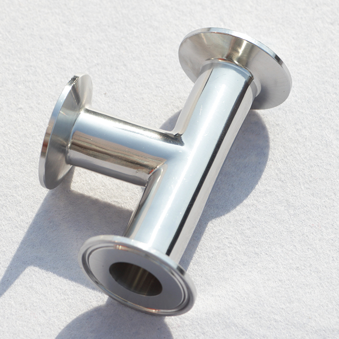 304 stainless steel 3 way clamped elbow pipe tee joints