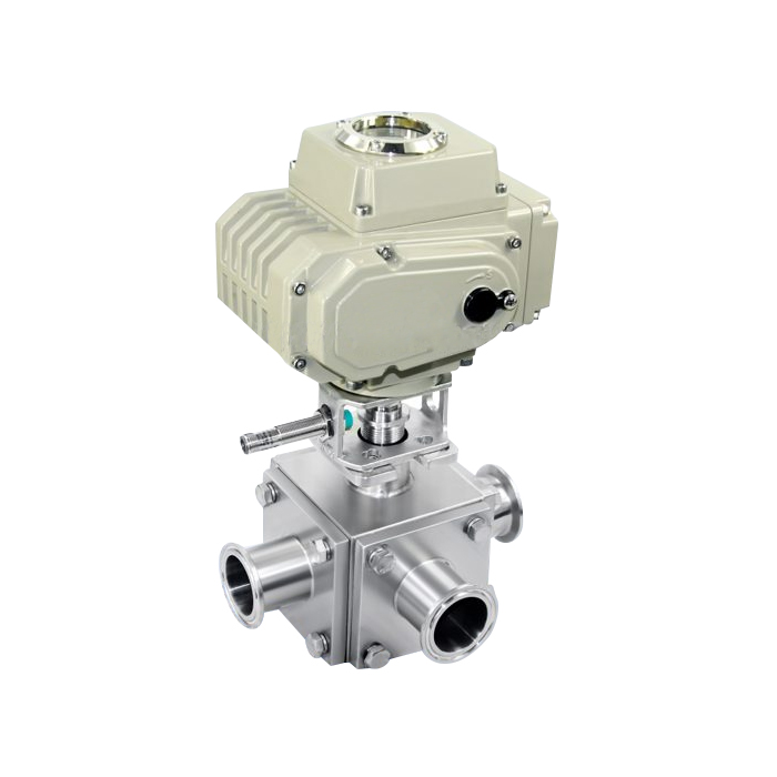 Electric Non retention automatic 3 way ball valve