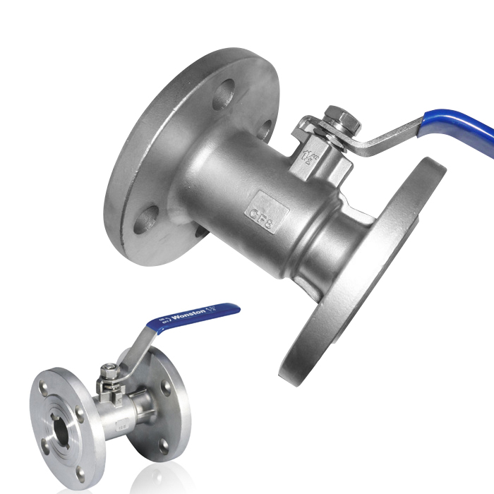 Integral flanged ball valve