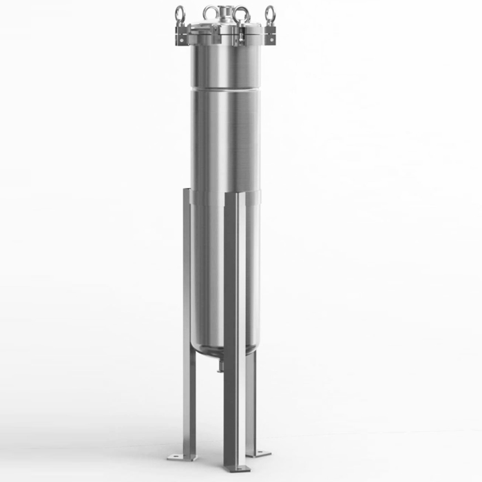 Precision sanitary tubular vertical filter housing