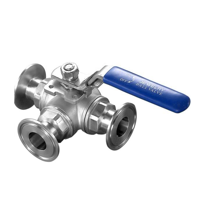 Sanitary Clamp Or Threaded 3 Way Ball Valve