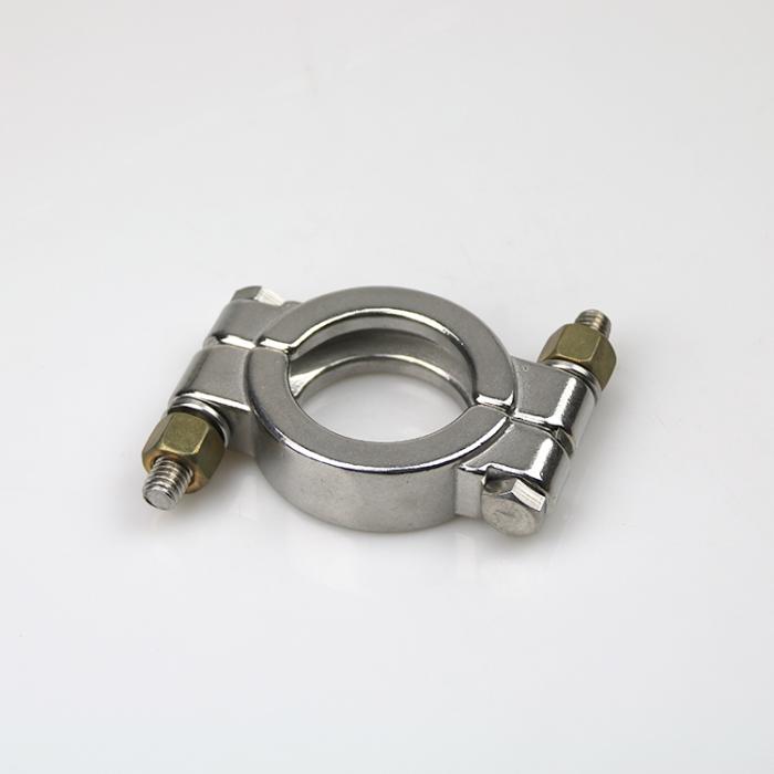 Sanitary Stainless Steel double bolt High Pressure Pipe Fitting Tri Clamp
