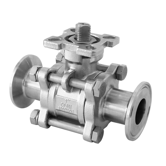 Tri-clamp Forged Stainless Steel 3 Piece Ball Valves